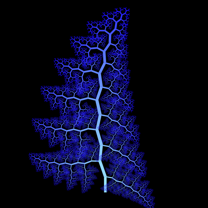 blue fern-like tree