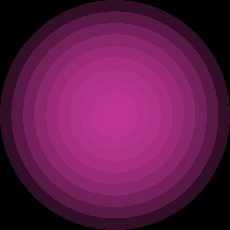 many stacked purple circles