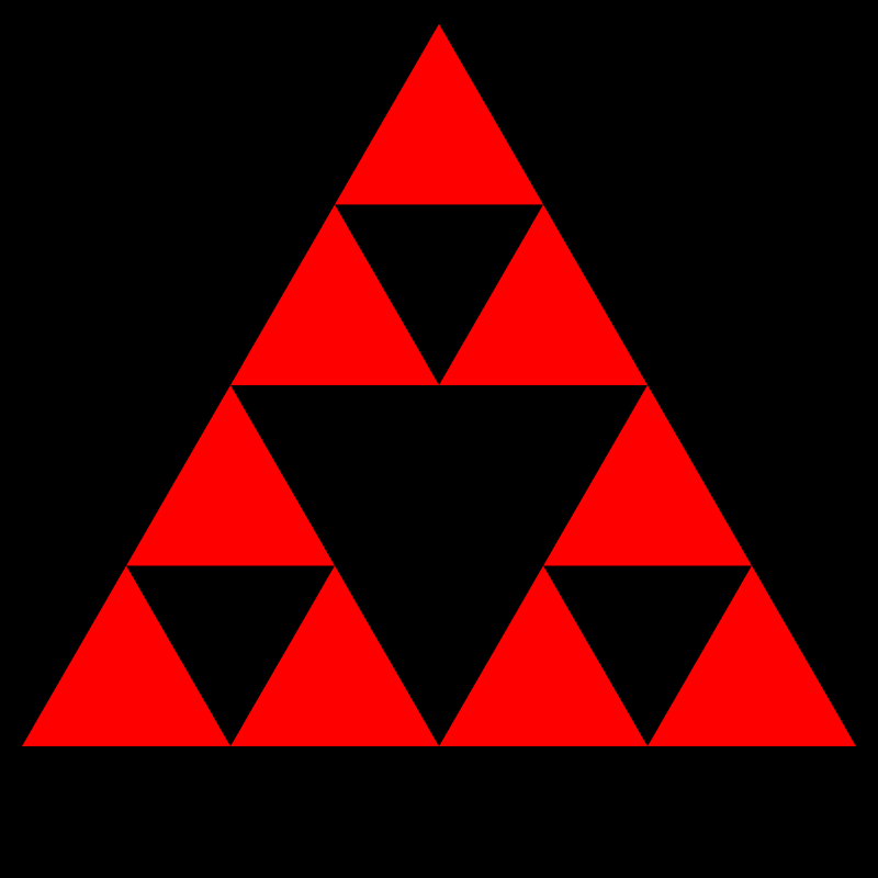Sierpinski triangle for 2