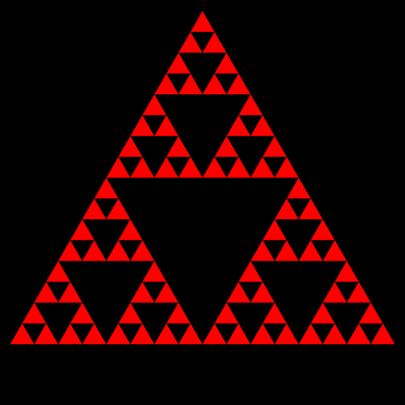 Sierpinski triangle for 4