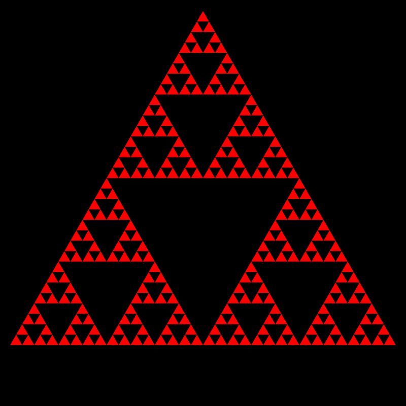 Sierpinski triangle for 5