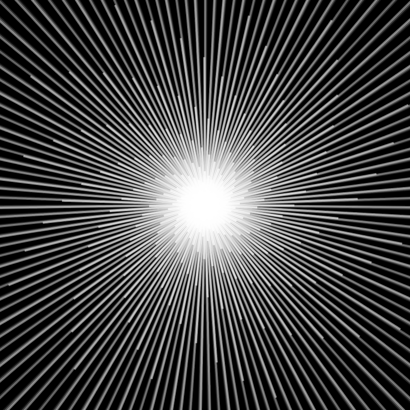 white spiral rays