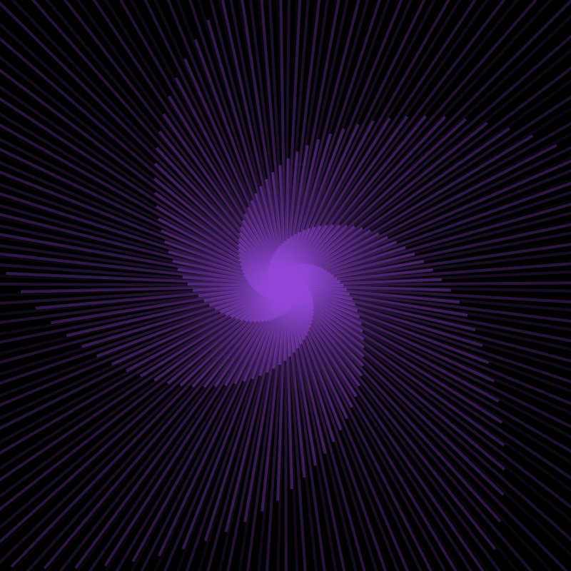 purple fan rays
