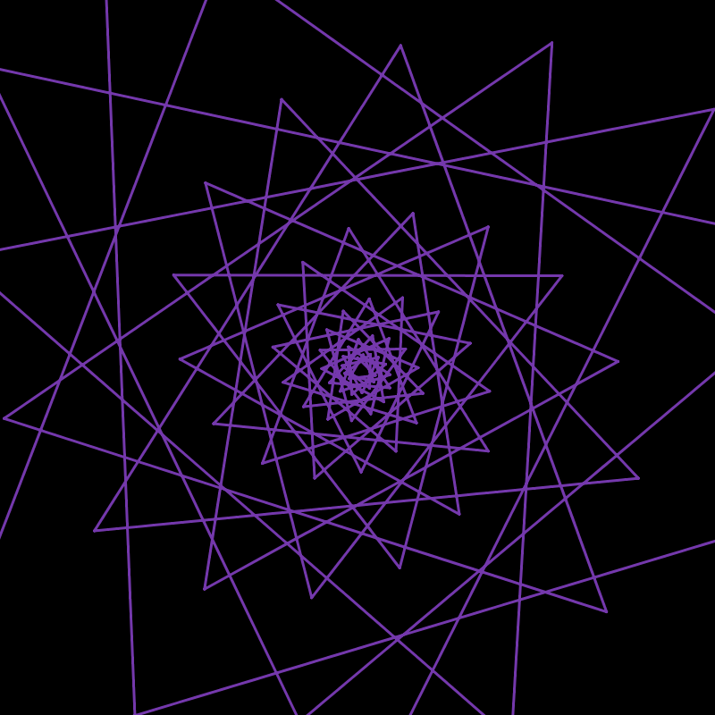 purple, zigzag spiral