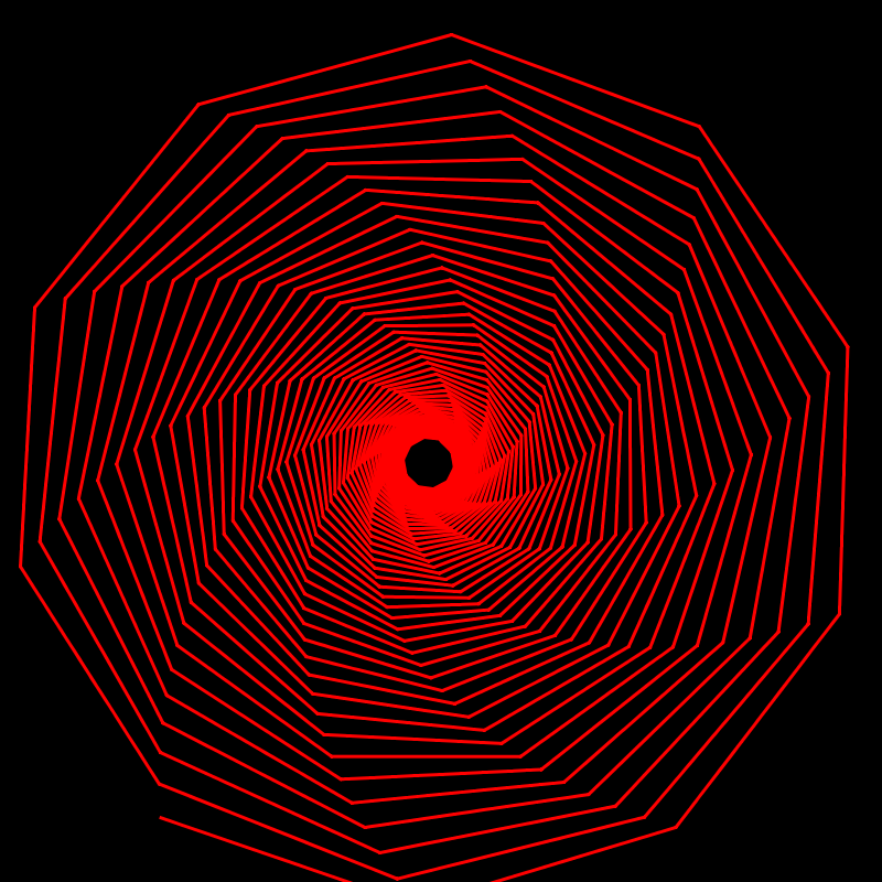 red, rotating-fan-like spiral
