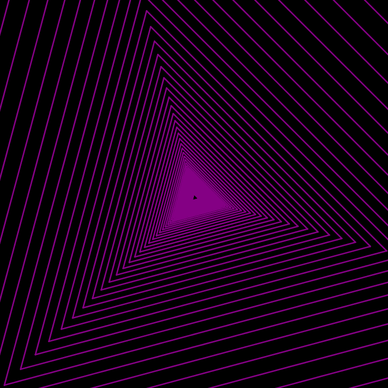 purple, triangular spiral